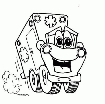 Ambulance Coloring Pages – Perfect for Preschoolers