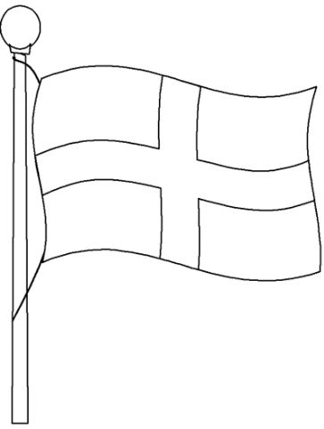 British flag flying coloring page