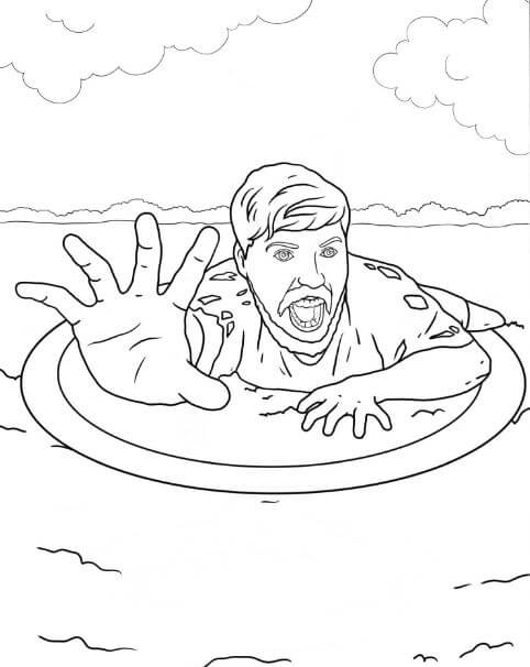 Mr Beast coloring pages: a fun way to show your support