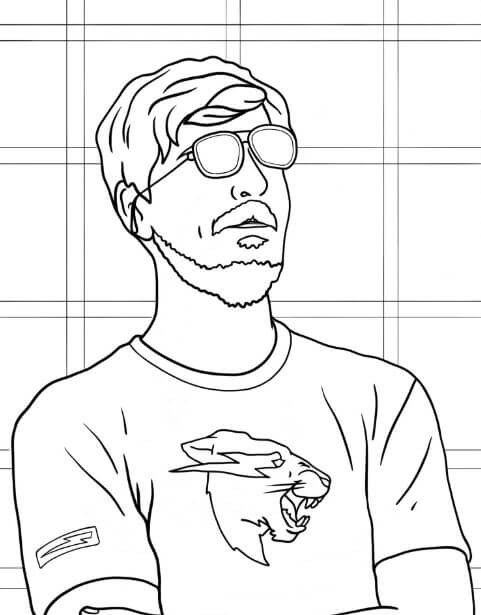 Mr Beast coloring pages are loved by many people