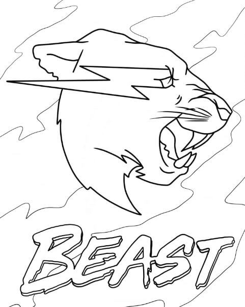 Coloring Mr Beast channel logo