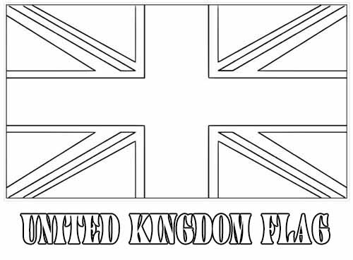 Explore UK Flag Colouring Page