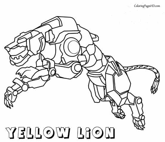 Coloring Lion from Voltron