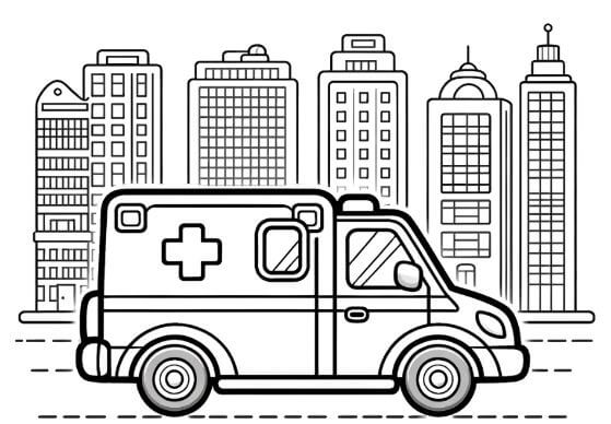 Ambulance in the city