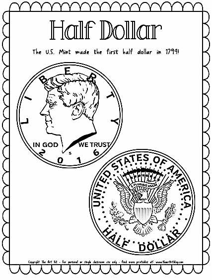 Dollar Money Coloring Page: Small Denominations, Big Fun