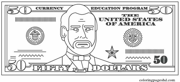 dollar bill coloring pages 11