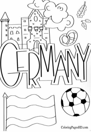 Exciting Germany Flag coloring pages for children