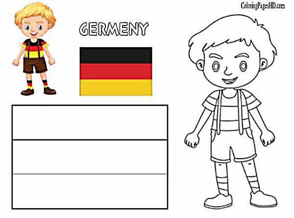 Coloring the german flag: fun and educational activity for kids