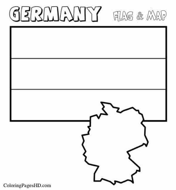 Explore the german flag and map through coloring