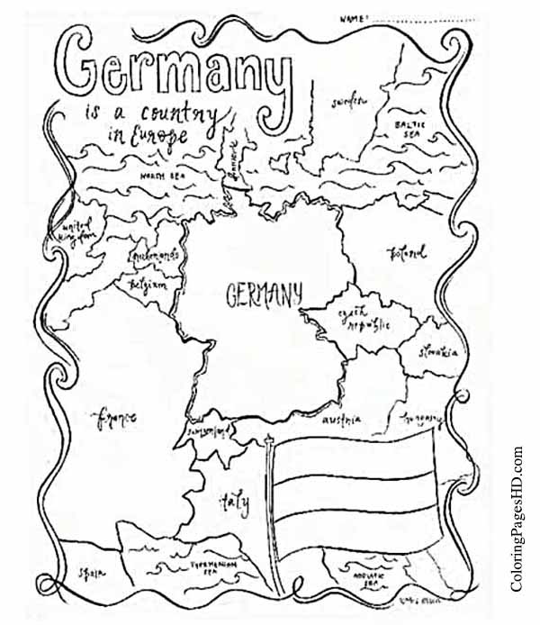 Beautiful germany flag coloring sheets