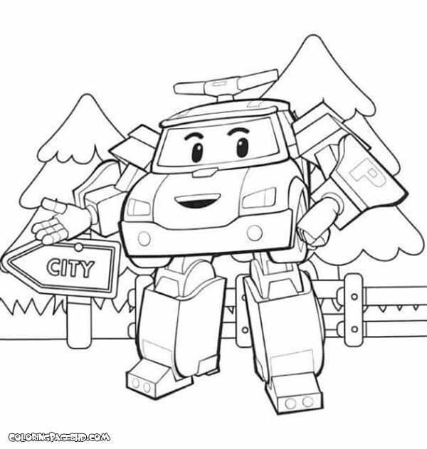 Download free Robocar Poli Coloring Pages 