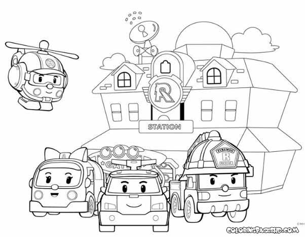 Create Your Own Adventures with Robocar Poli Coloring Pages