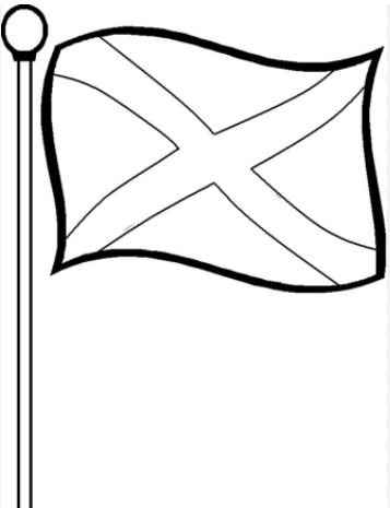 Scottish flag coloring pages for kids