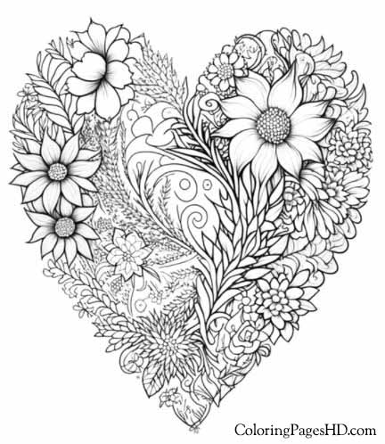 Heart coloring challenge