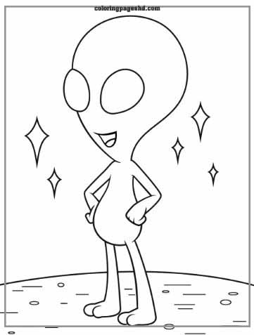 Explore the universe with stunning alien coloring pages