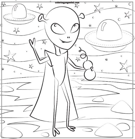 Create, imagine, and play with alien coloring adventures