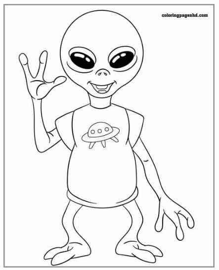 alien coloring pages 4