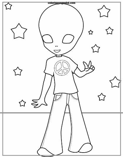 Alien coloring pages to inspire your cosmic imagination