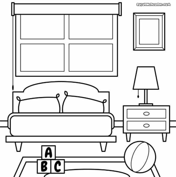 Beautiful bedroom coloring pages for kids