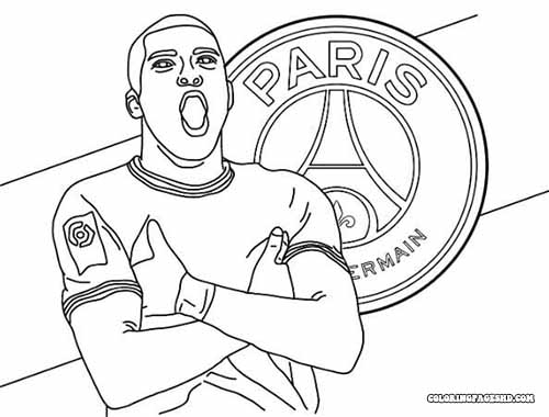 Mbappe coloring pages and PSG