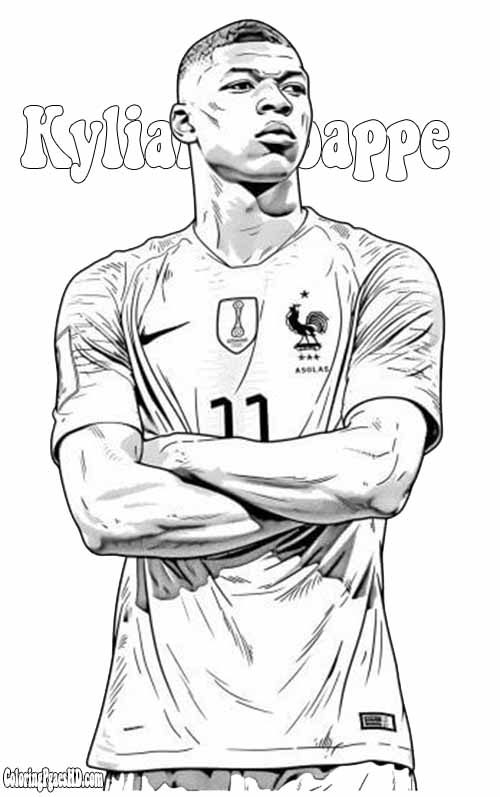 A world of color and goals – get your Mbappe coloring sheets!