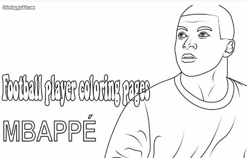 Score creativity points with Mbappe coloring pages