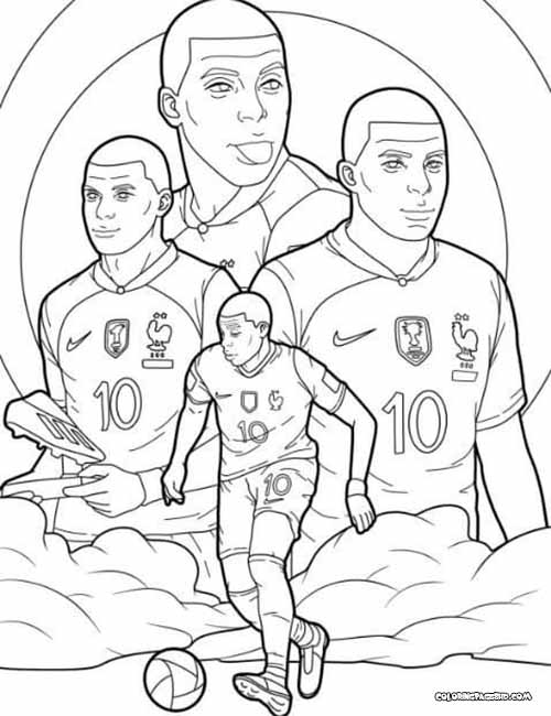 Kickstart creativity with free Mbappe coloring pages