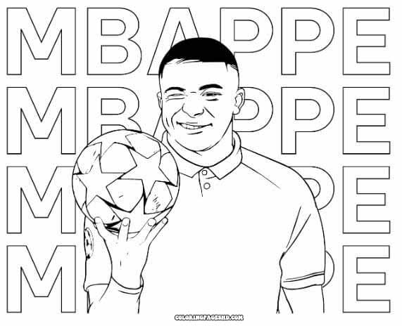 Bring Mbappe to life with these printable coloring pages