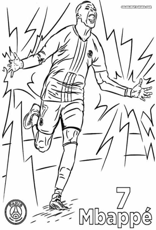 Mbappe coloring pages that score every time