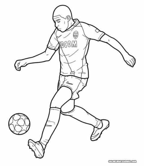 Try these Mbappe-themed coloring pages