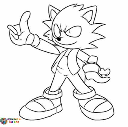 Unique Sonic coloring pages