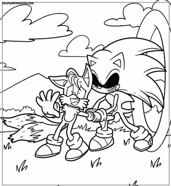 sonic exe coloring pages for kids