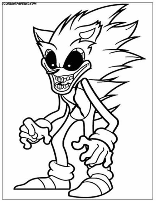 eerie fun with sonic exe coloring sheets