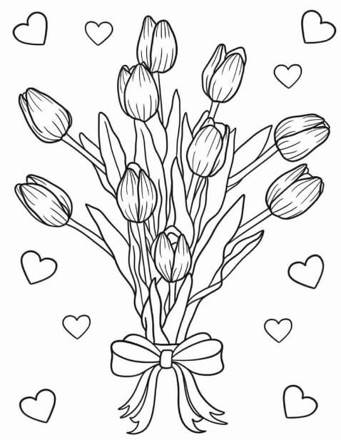 1001+ Tranh tô màu hoa Tulip đẹp và ý nghĩa 81 Mẫu tranh tô màu hoa Tulip đẹp cho các bạn nhỏ