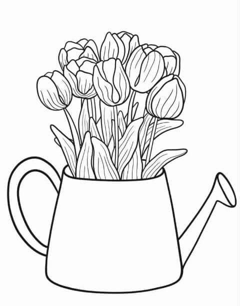 1001+ Tranh tô màu hoa Tulip đẹp và ý nghĩa 85 Hình tô màu hoa Tulip đáng yêu cho bé