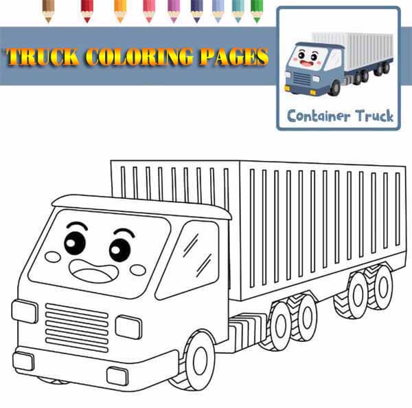 99+ Container Truck coloring pages for creative children