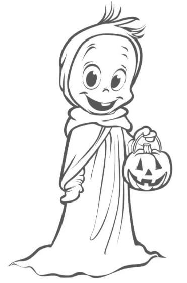 101+ Tranh tô màu con ma quỷ kinh dị mùa Halloween 81 Tô màu ma nữ nhỏ