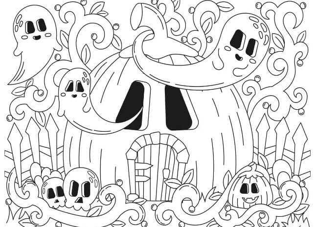 101+ Tranh tô màu con ma quỷ kinh dị mùa Halloween 62 Bé thử tài tô màu với bộ tranh con ma huyền bí