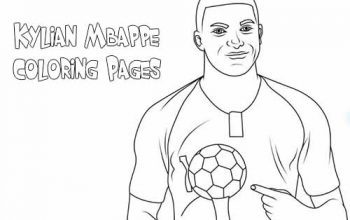 Kylian mbappe coloring pages