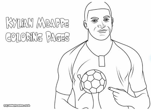 Kylian mbappe coloring pages