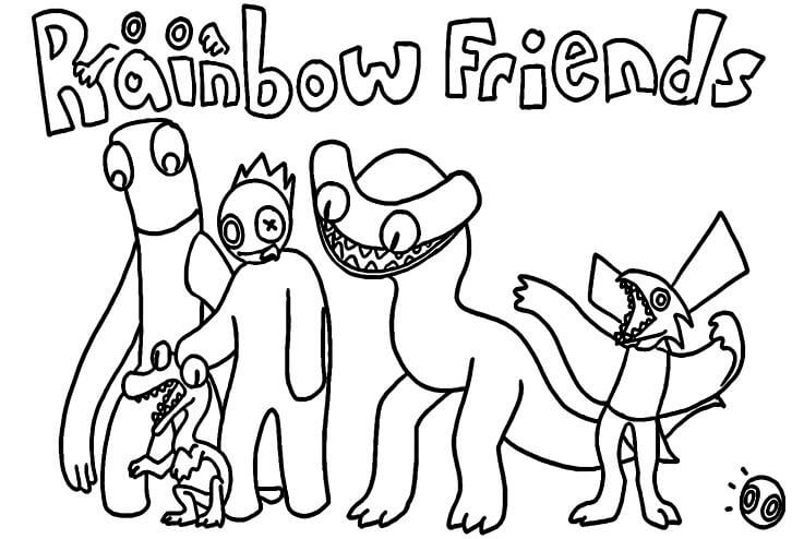 Chia sẻ bộ tranh tô màu Rainbow Friends 1 & 2 55 Hành trình sắc màu cùng rainbow friends cực đẹp