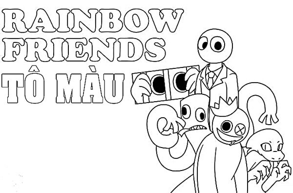 Chia sẻ bộ tranh tô màu Rainbow Friends 1 & 2 44 Khám phá sắc màu độc đáo cùng tranh tô màu rainbow friends 1&2